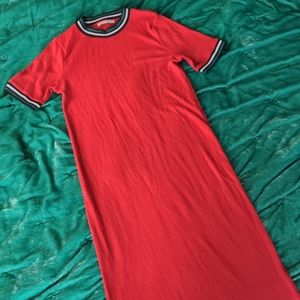 RED ZARA MIDI DRESS